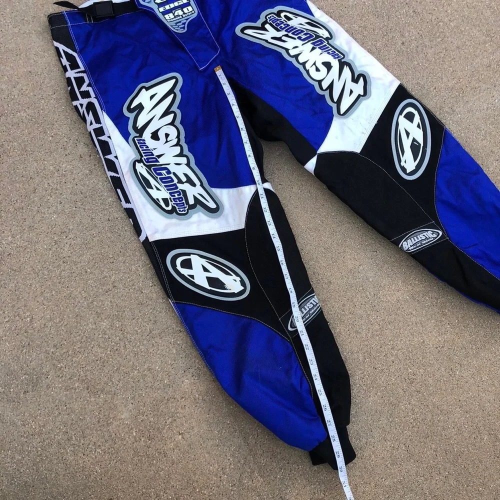 Vintage Answer Racing US BMX Edge Motocross Pants Size 32 90s Y2K Biker Racing - Picture 5 of 8